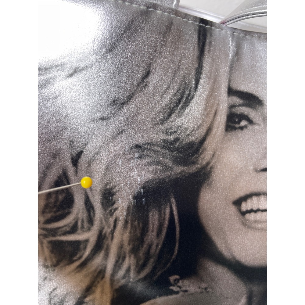 Victoria Secret Tote Bag Supermodel Heidi Klum Large Silver - Picture 5 of 8